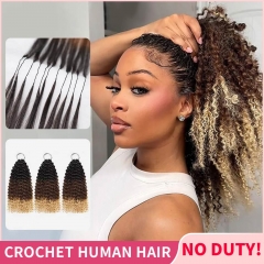 【Miracle Knots Crochet Hair】#T1B/30/27 #T1B/30/613 #T1B/30/350 Knotless Crochet Braids Human Hair Pre-looped Extensions