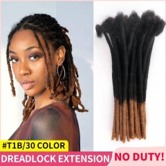 #T1B/30 Handmade Dreadlocks Extensions 4C Afro Human Hair Locs Pre-Braided