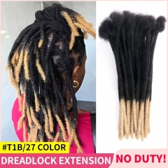 #T1B/27 Handmade Dreadlocks Extensions 4C Afro Human Hair Locs Pre-Braided