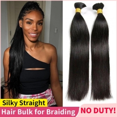 Straight Bulk Hair for Boho Braiding Bohemian Knotless Braids Human Hair Extensions