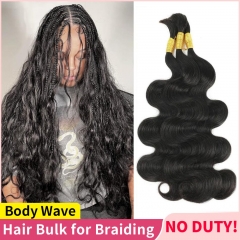Body Wave Bulk Hair for Boho Braiding Bohemian Knotless Braids Human Hair Extensions