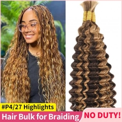 #P4/27 Bulk Hair for Boho Braiding Bohemian Knotless Braids Human Hair Extensions