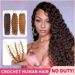 【Miracle Knots Crochet Hair】#2 #4 #27 #30 Knotless Crochet Braids Human Hair Pre-looped Extensions