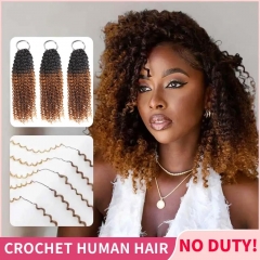 【Miracle Knots Crochet Hair】#T2/30 #T1B/350 #99J #350 Knotless Crochet Braids Human Hair Pre-looped Extensions