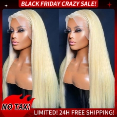 13*6 13A #613 Blonde Transparent Lace Frontal Straight Wig 180% density