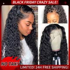 HD 13x6 Deep Wave 180% Density Lace Frontal Closure Wig With Free Parting Space