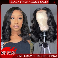 HD Lace 13*4 Lace Frontal Wig Body Wave 180% Density Silky Human Hair