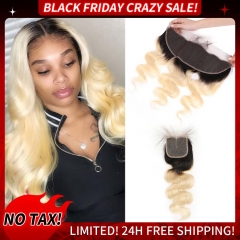 R1B/613 13A【 1PC Closure】Transparent Lace 4*4/13*4 Body Wave Closure Free Part