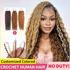 【Miracle Knots Crochet Hair】#2 #4 #27 #30 Knotless Crochet Braids Human Hair Pre-looped Extensions