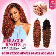 【Miracle Knots Crochet Hair】#350 #P4/27 #T2/30 #2 #4 #27 #30 #99J Knotless Crochet Braids Human Hair Lightweight & Reusable