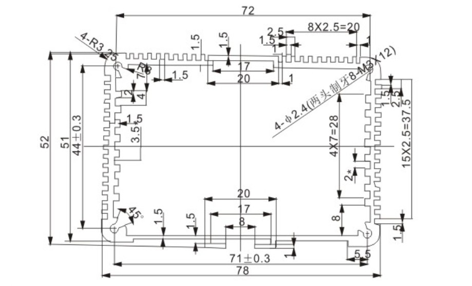 Rail bracket aluminum extrusion enclosures,aluminum enclosure