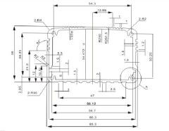 electronics aluminum controller extrusion enclosure 63x38mm