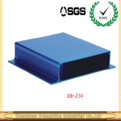 Aluminum extrusion enclosure with blue color