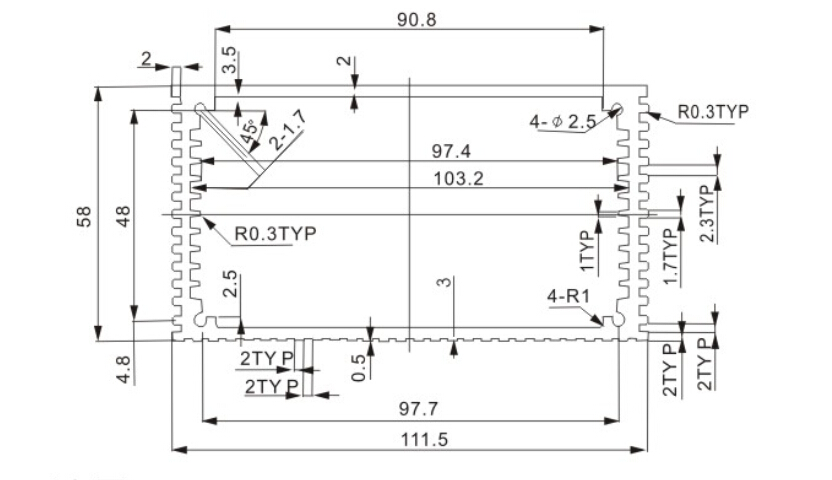 Aluminum 6061-T5 alloy enclosures