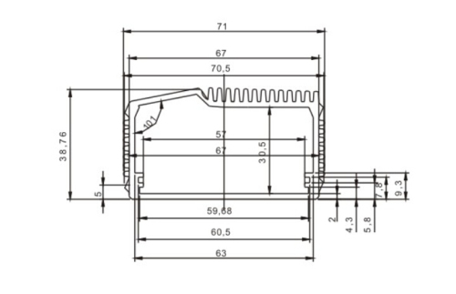 Aluminum enclosures,aluminum extrusion shell