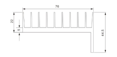 Aluminum heat sink 90X14.5mm for CPU