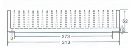 Custom Machining Aluminum heat sink 313X62mm PCBA heat sink manufacturer