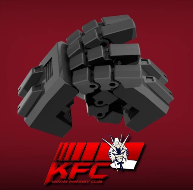 KFC - KP-09 Posable Hands for MP-24 Star Saber - Dark Grey Version