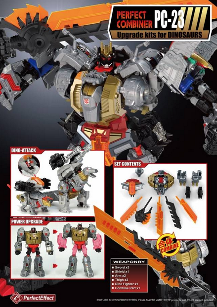 PC-23 Perfect Effect - Perfect Combiner - POTP Dinobots Volcanicus Add on Set