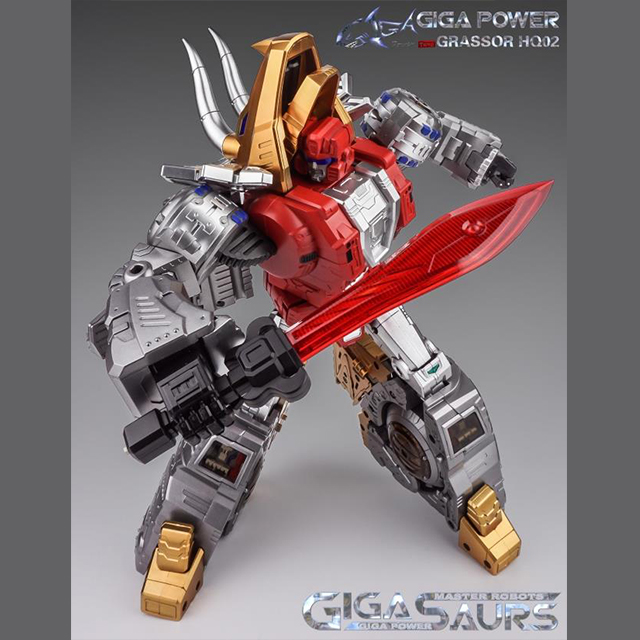 [DEPOSIT ONLY] GIGAPOWER - GIGASAURS - HQ02 - GRASSOR - METALLIC VERSION 2022 REISSUE