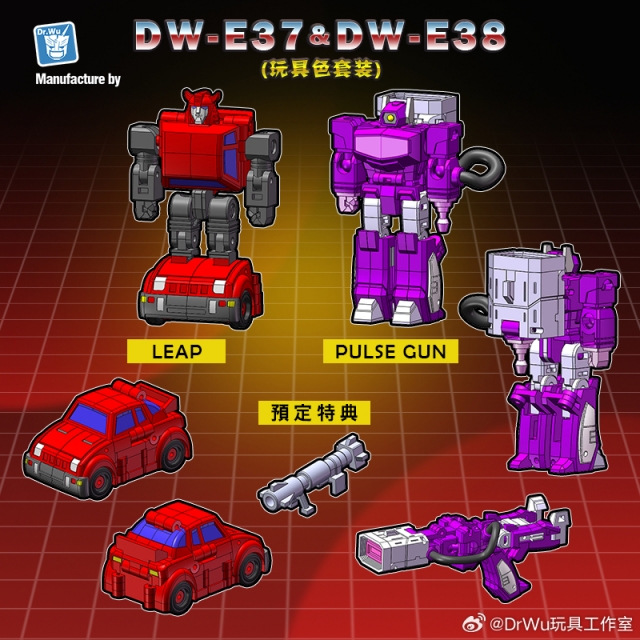 [Pre-order] DR.WU DW-E37 LEAP CLIFFJUMPER & DW-E38 PULSE GUN SHOCKWAVE TOY COLOR VERSION SET OF 2