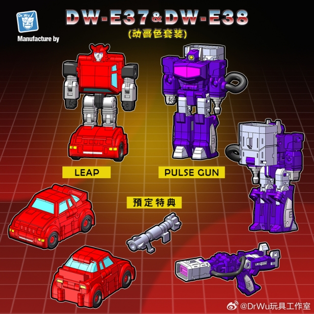 [Pre-order] DR.WU DW-E37 LEAP CLIFFJUMPER & DW-E38 PULSE GUN SHOCKWAVE COMIC VERSION SET OF 2