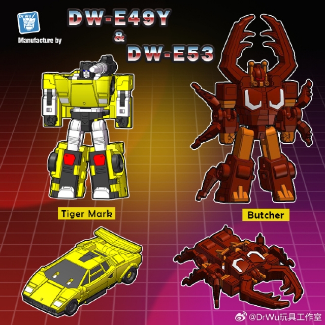 [Pre-Order] DR.WU DW-E49Y TIGER MARK TIGERTRACK & DW-E53 BUTCHER SHRAPNEL SET OF 2