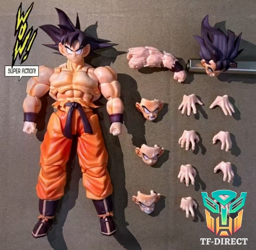 [Pre-order] Wow Superaction Studio Son Goku Action Figure Kakarotto Dragon Ball Kaiouken Figures Goku Figurine SHF Model Toys Red version