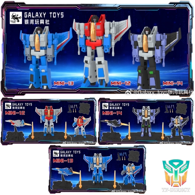 [Pre-Order] Galaxy Toys MINI12 Starscream & MINI13 Thundercracker & MINI14 Skywarp Set of 3