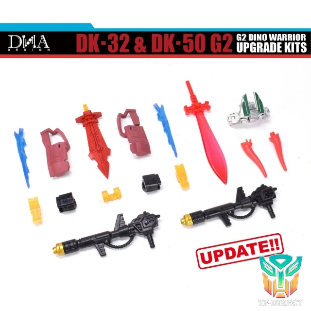 DNA Design DK32 & DK50 Upgrade Kits for G2 Dino Warrior