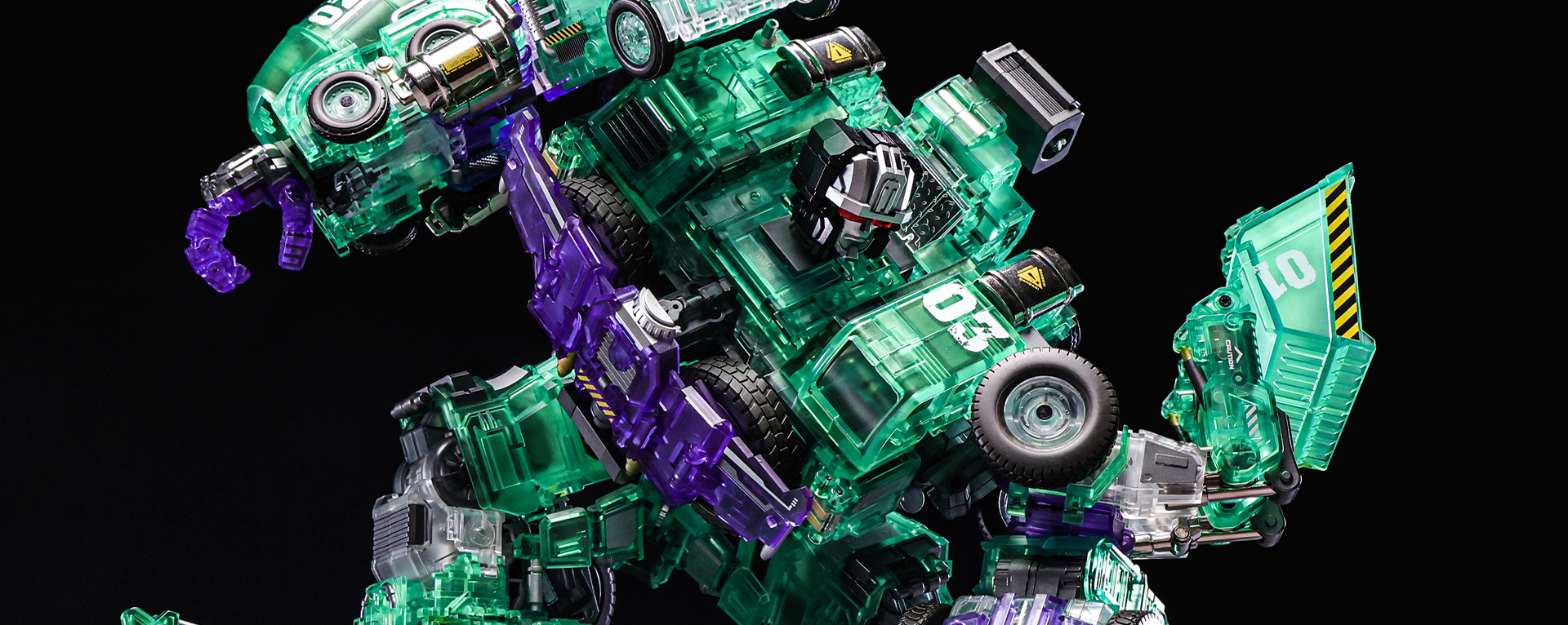 Mecha Invasion Devastator Set of 6 Transparent Version
