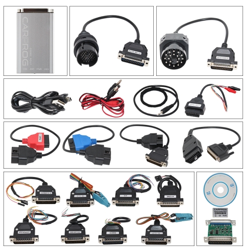 Newest Online Carprog 8.21 Full Adapters with keygen Car Prog V8.21/V10.93 Iprog Pro V86 For Airbag/Radio/IMMO ECU Repair Tool