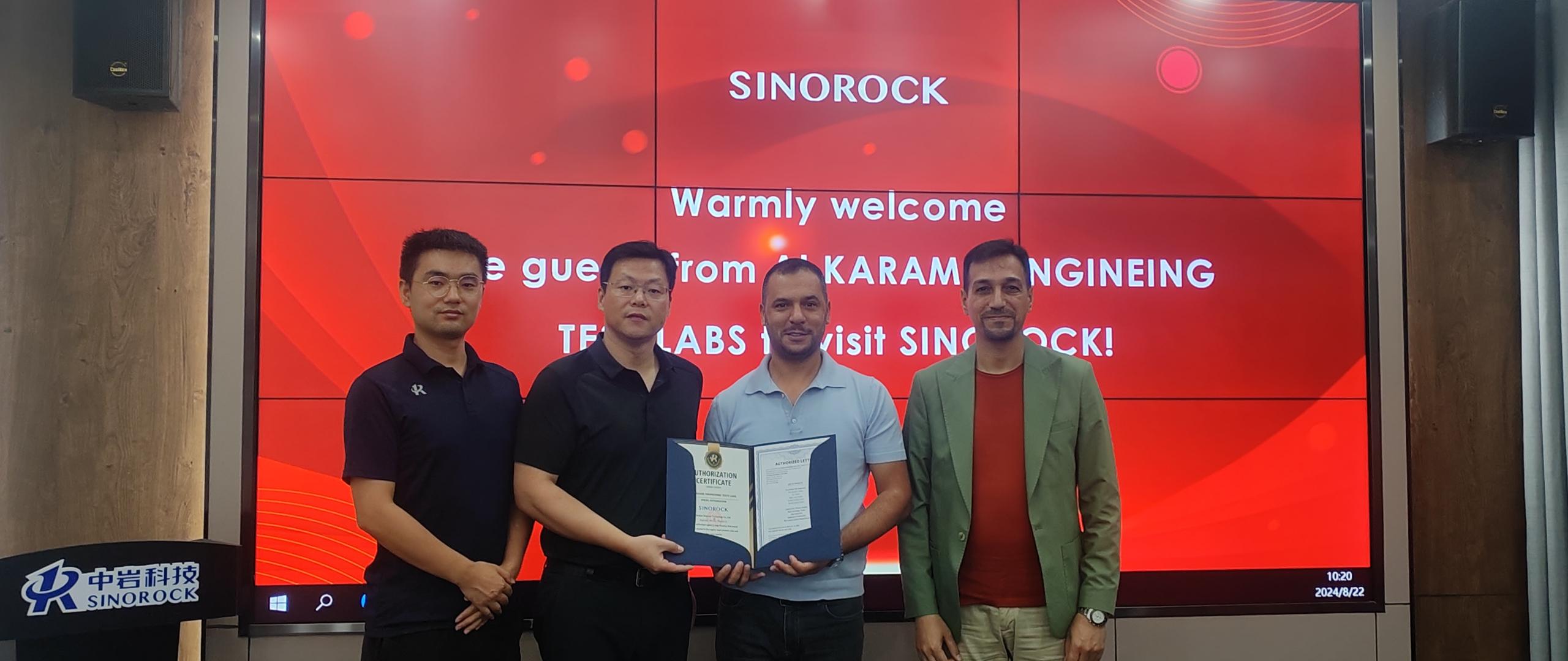 KARAMA ENGINEERING TESTS LAB Visits Wuhan SINOROCK Technology Co., Ltd., Establishing Friendly Cooperation