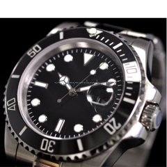 40mm parnis vintage submariner sapphire crystal automatic movement mens watch 6