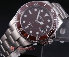 40mm Parnis coffee dial Automatic MIYOTA movement sapphire glass Mens Watch P174