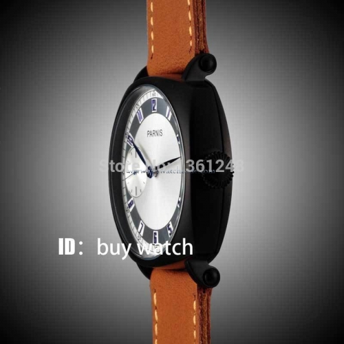 39mm Parnis Mens Watches Top Brand Luxury Steel Mechanical Automatic Watch  with Rubber Strap