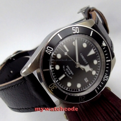 41mm corgeut black dial Sapphire Glass waterproof 200m mens auto diving Watch C7