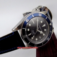 41mm corgeut black dial luminous Sapphire Glass Automatic mens diving Watch c9
