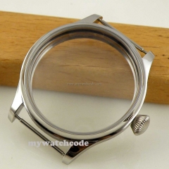 44mm Watch portuguese stainless steel big polit CASE fit 6498 6497 eat movement3