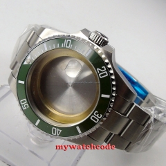 43mm sapphire glass green ceramic bezel Watch Case fit ETA 2824 2836 MOVEMENT 64