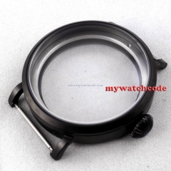 46mm Black PVD stainless steel parnis Watch CASE fit 6498 6497 movement 20