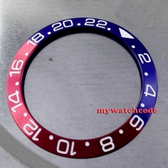 39.8mm high quality red & blue bezel insert for 43mm sub GMT watch