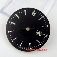 34.8mm black Watch Dial date window Fit for MIYOTA 8215 821A Mingzhu 2813 4813 Movement D41