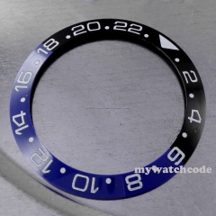 39.8mm black & blue ceramic bezel insert for 43mm sub GMT mens watch Be2