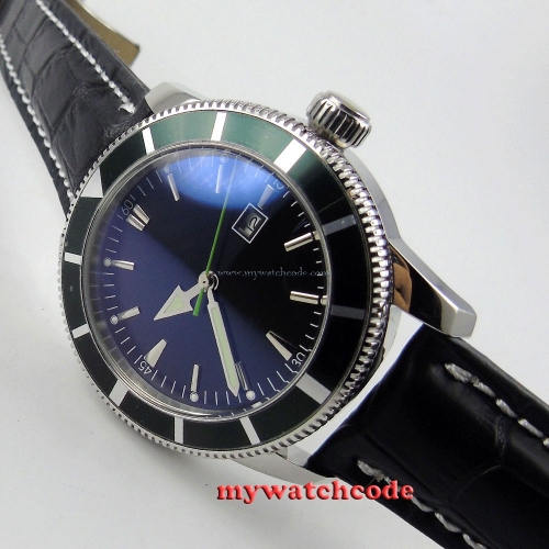46mm sterile black dial luminous marks submariner automatic mens wrist watch B23