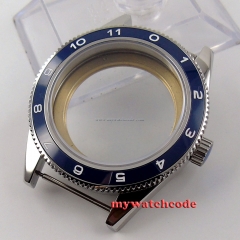 41mm blue ceramic bezel sapphire cystal Watch Case fit ETA 2824 2836 MOVEMENT 71