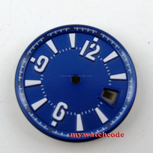 31.5mm blue Watch Dial with white marks for Mingzhu 2813 Movement D44