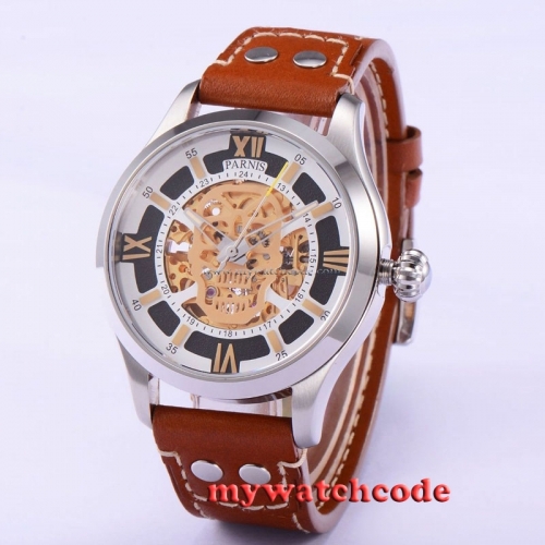 45mm Parnis Sapphire glass Gold miyota Automatic Movement Men's Watch 525