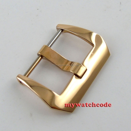 22mm 316L stainless steel rose golden screw-in buckle fit parnis mens watch B7