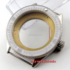 43mm white ceramic bezel sapphire cystal Watch Case fit ETA 2824 2836 MOVEMENT86
